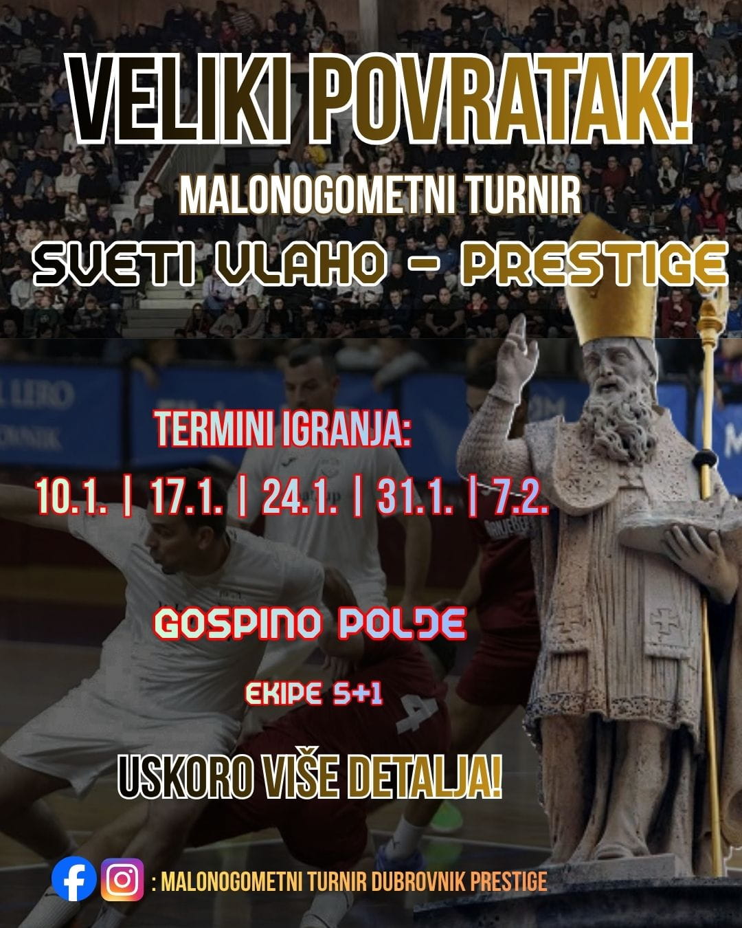Nakon desetak godina ponovo će se igrati malonogometni turnir Sveti Vlaho