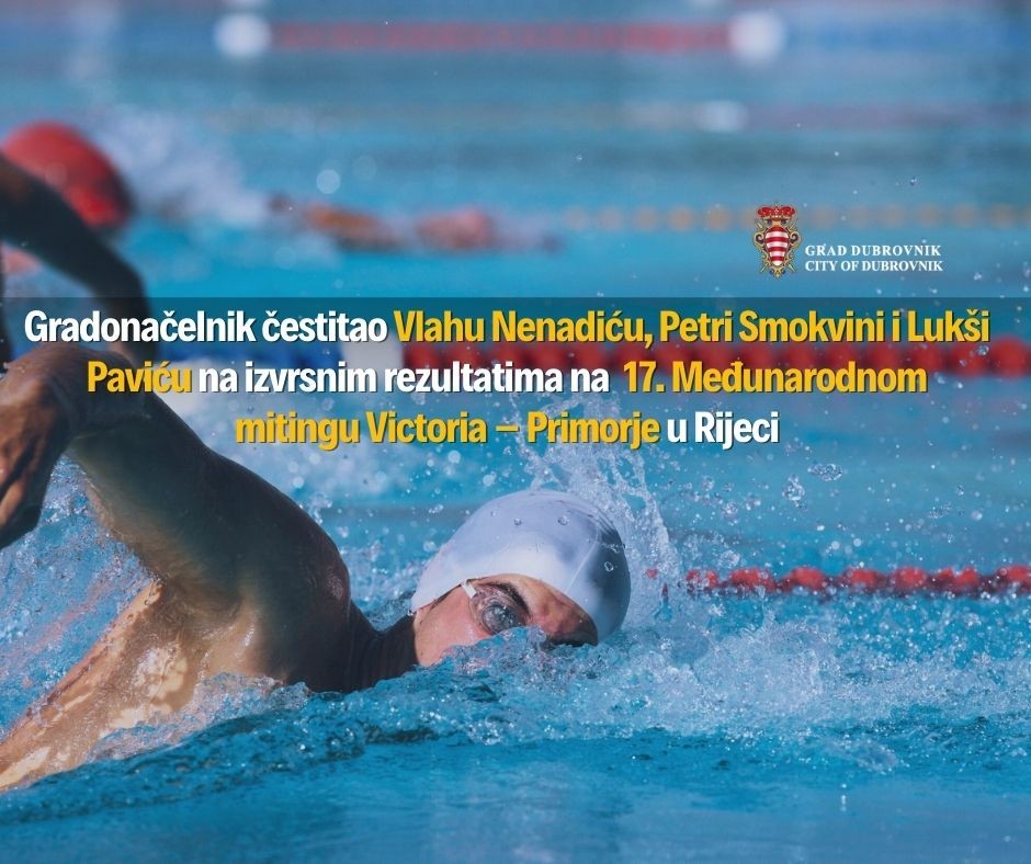 NAKON NASTUPA U RIJECI GRADONAČELNIK FRANKOVIĆ ČESTITAO PLIVAČIMA