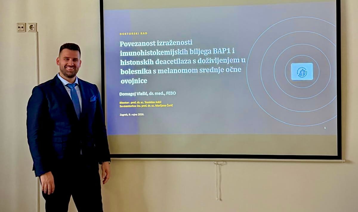 DR. DOMAGOJ VLAŠIĆ S 31 GODINOM OBRANIO DOKTORAT NA MEDICINSKOM FAKULTETU U ZAGREBU