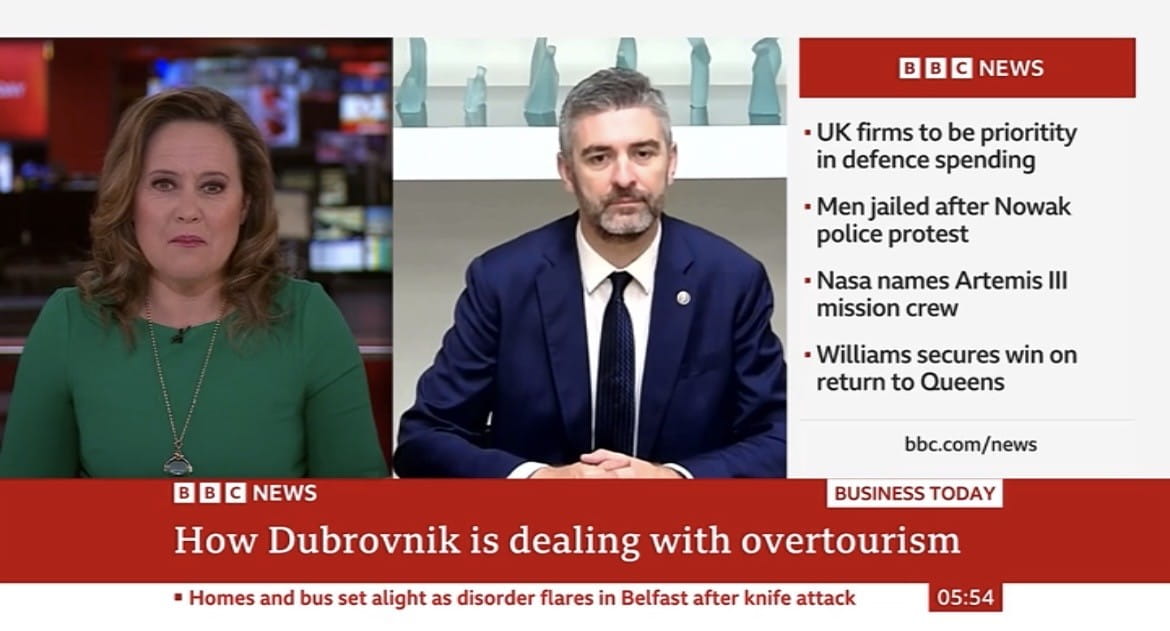 GRADONAČELNIK FRANKOVIĆ NA BBC-U GOVORIO O ODRŽIVOM UPRAVLJANJU TURIZMOM U DUBROVNIKU