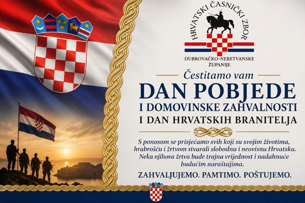 HRVATSKI ČASNIČKI ZBOR DNŽ: ZAHVALJUJEMO. PAMTIMO. POŠTUJEMO.