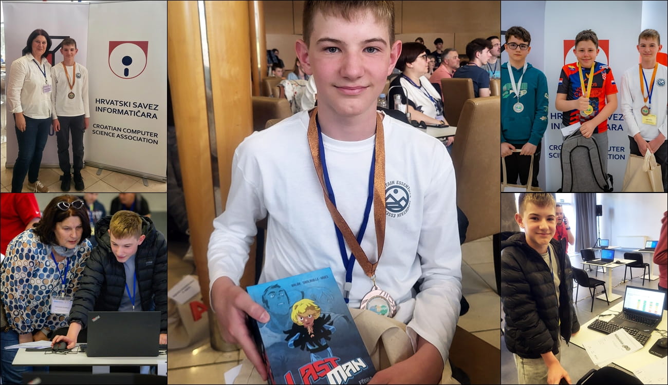 IVAN ŠIMIĆ IZ OŠ MOKOŠICA TREĆI NA DRŽAVNOM NATJECANJU IZ INFORMATIKE