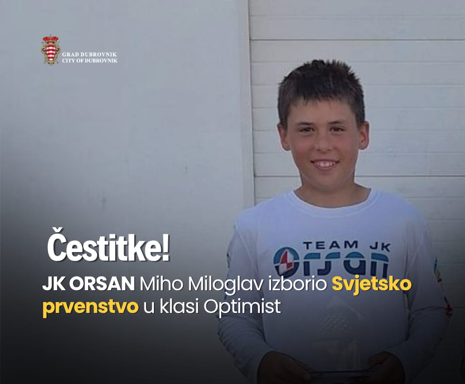 MIHO MILOGLAV IZBORIO NASTUP NA SVJETSKOM PRVENSTVU U KLASI OPTIMIST