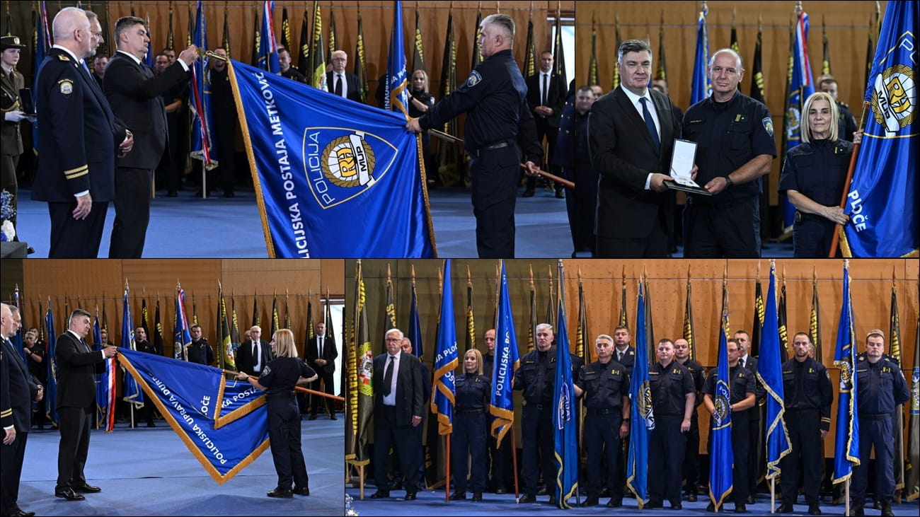 PREDSJEDNIK MILANOVIĆ ODLIKOVAO POLICIJSKE POSTAJE PLOČE I METKOVIĆ