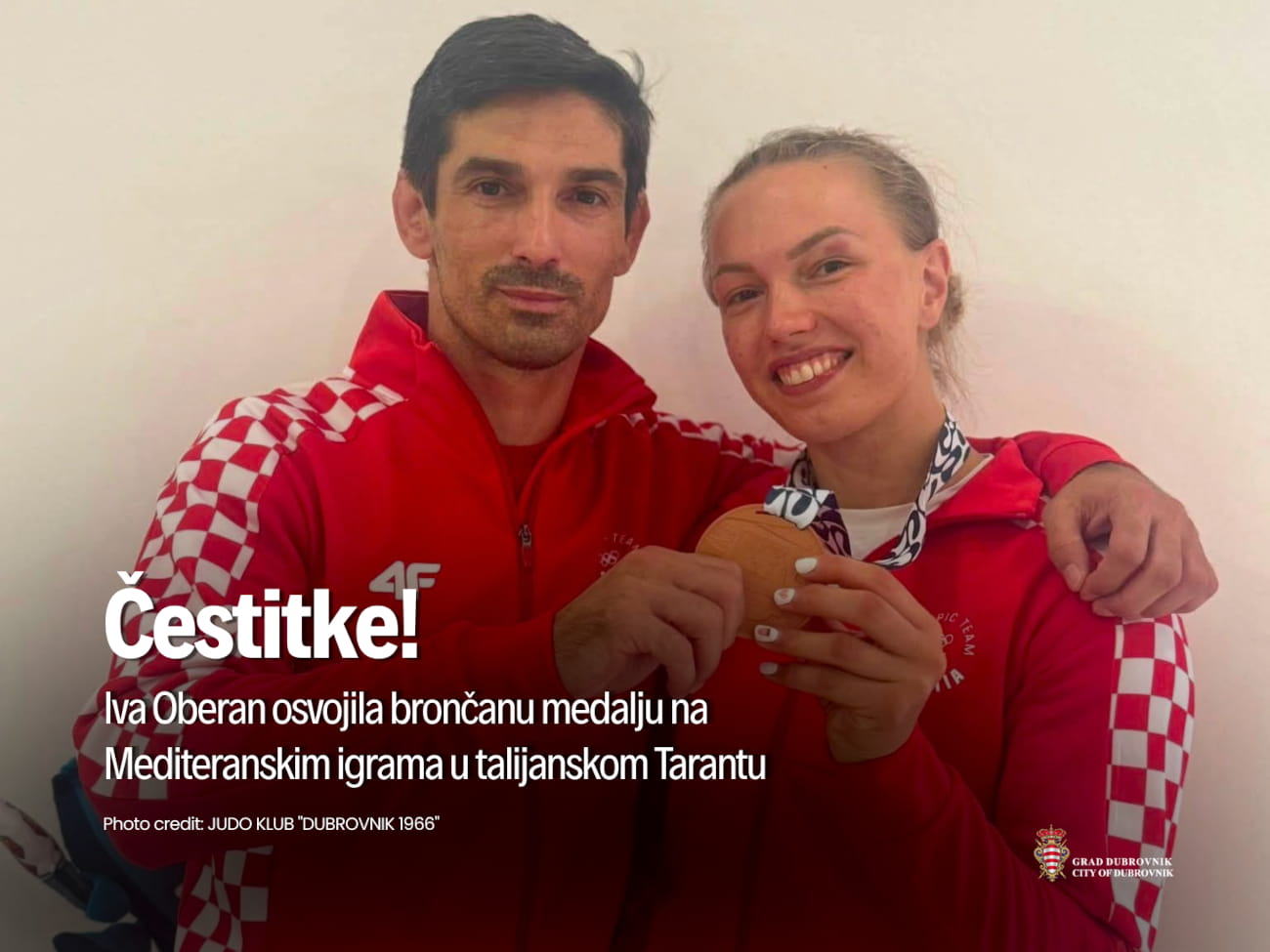 ČESTITKA GRADONAČELNIKA FRANKOVIĆA IVI OBERAN NA BRONCI S MEDITERANSKIH IGARA