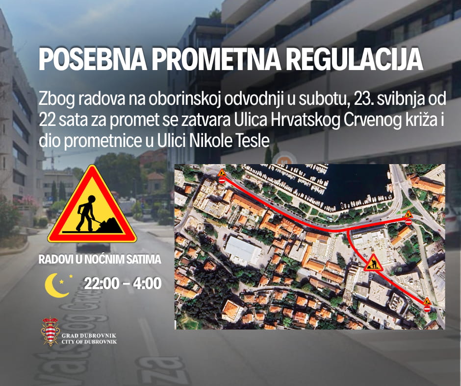 PRIVREMENA REGZLACIJA PROMETA U NOĆI SA SUBOTE NA NEDJELJU