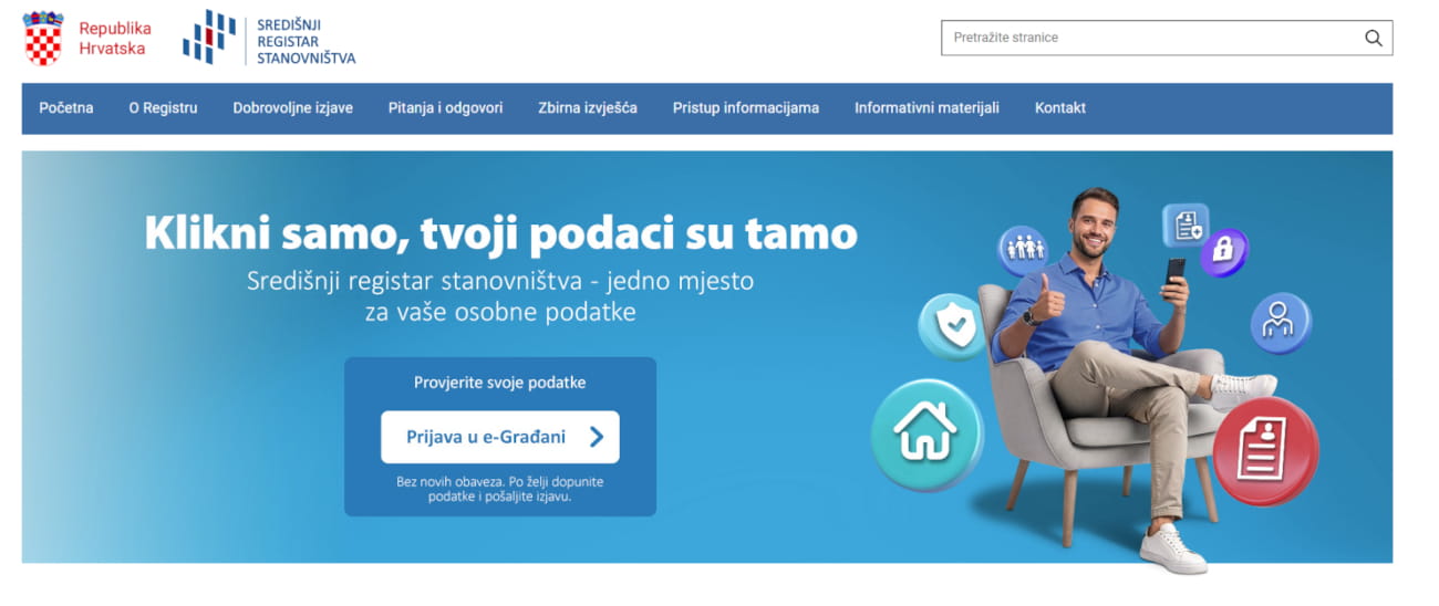 POZIV GRAĐANIMA NA PROVJERU PODATAKA U SREDIŠNJEM REGISTRU STANOVNIŠTVA