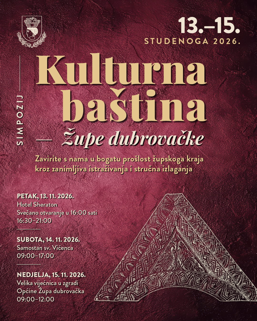 NAJAVA SIMPOZIJA „KULTURNA BAŠTINA ŽUPE DUBROVAČKE” OD 13. DO 15. STUDENOGA
