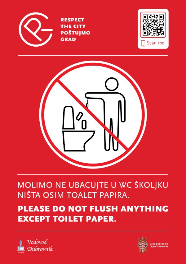 Do not flush naljepnica