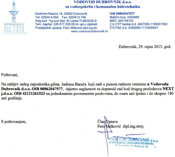 suglasnost Vodovodbarac