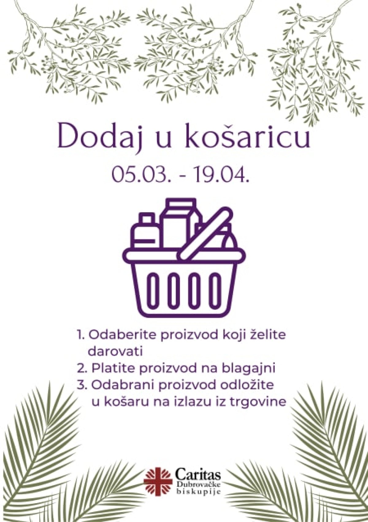 TRADICIONALNA AKCIJA CARITASA „DODAJ U KOŠARICU”