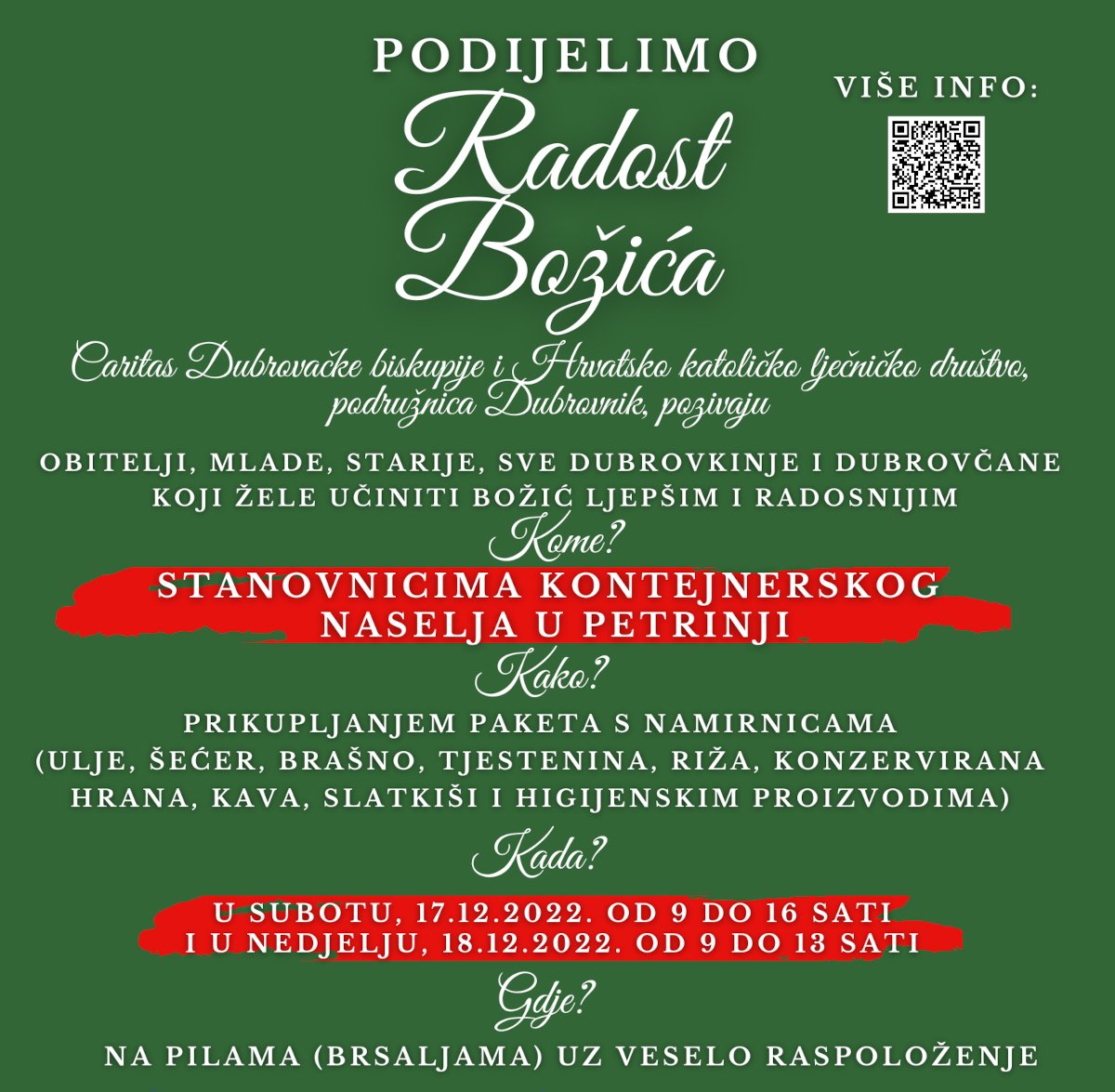 Humanitarna akcija „Podijelimo radost Božića”
