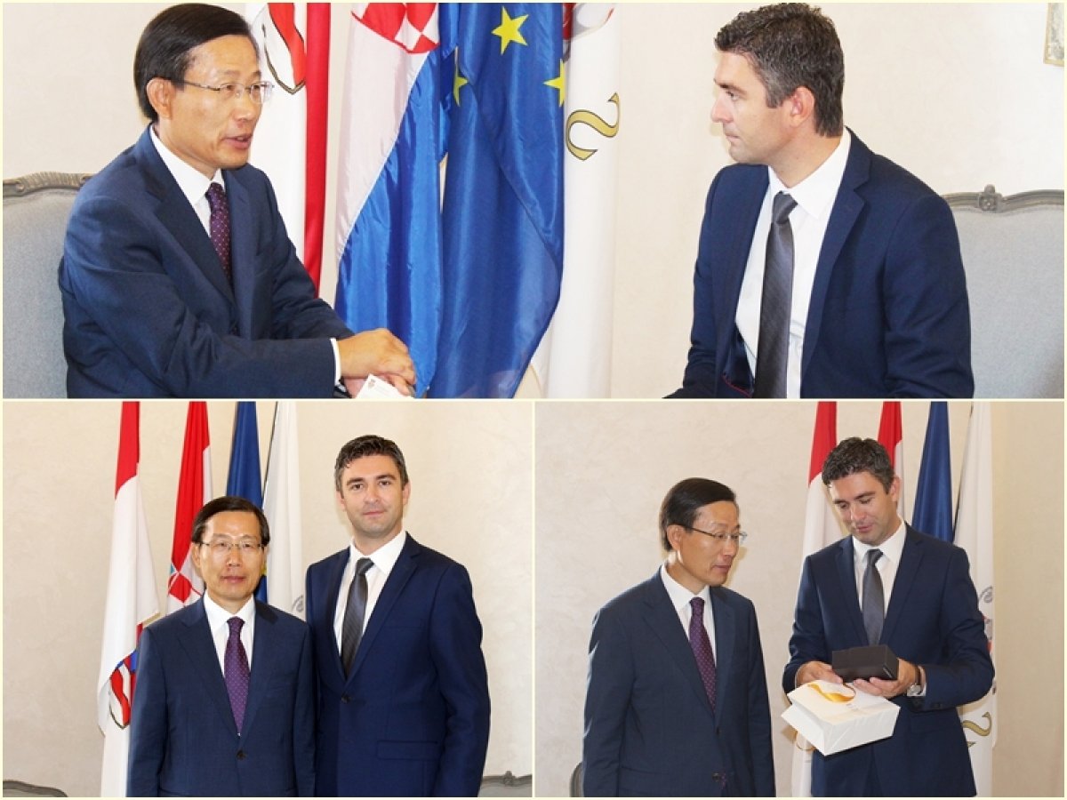 Veleposlanik Republike Koreje u Hrvatskoj na prijemu kod gradonačelnika Frankovića