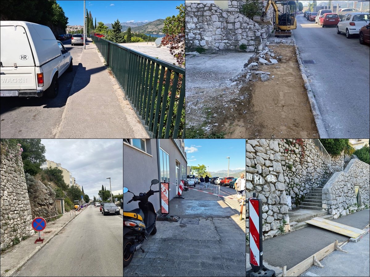 Saniran nogostup na više lokacija u Ulici kneza Branimira