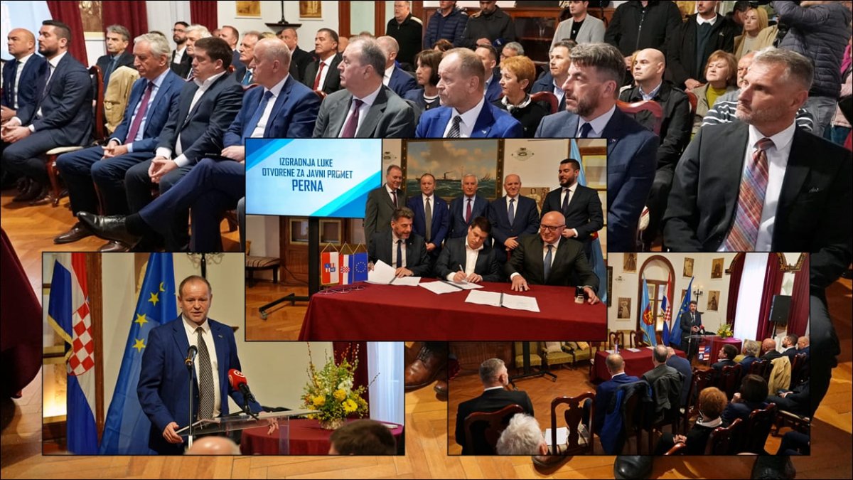 POTPISAN UGOVOR: 19,5 MILIJUNA EURA ZA IZGRADNJU LUKE PERNA