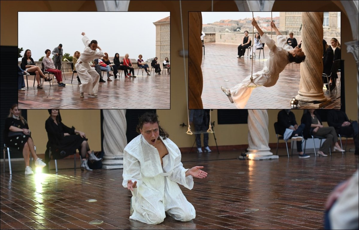 Foto / PLESNI PERFORMANS ZRINKE UŽBINEC NA TARACI UGD