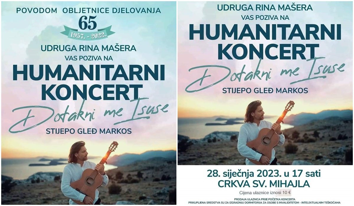Udruga Rina Mašera organizira humanitarni koncert Stijepa Gleđa Markosa