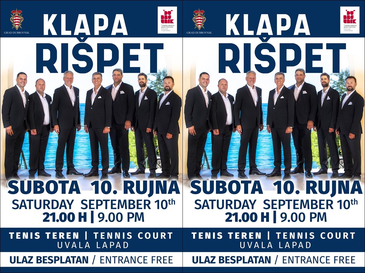 Klapa Rišpet na teniskim terenima u Lapadu