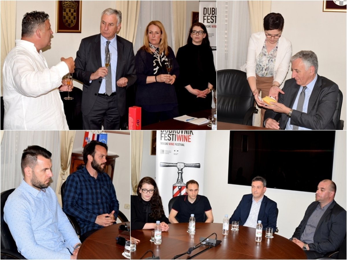 Župan Dobroslavić primio nagrađene vinare Dubrovnik Festiwinea