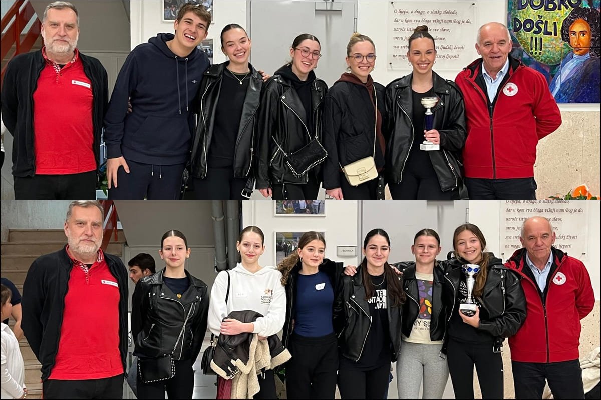 OŠ MOKOŠICA I GIMNAZIJA DUBROVNIK POBJEDNICI GRADSKOG NATJECANJA CRVENOGA KRIŽA
