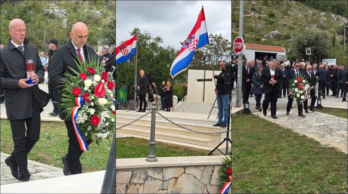 POLAGANJEM VIJENACA OBILJEŽENO OTKRIVANJE SPOMENIKA BRANITELJIMA NA OSOJNIKU