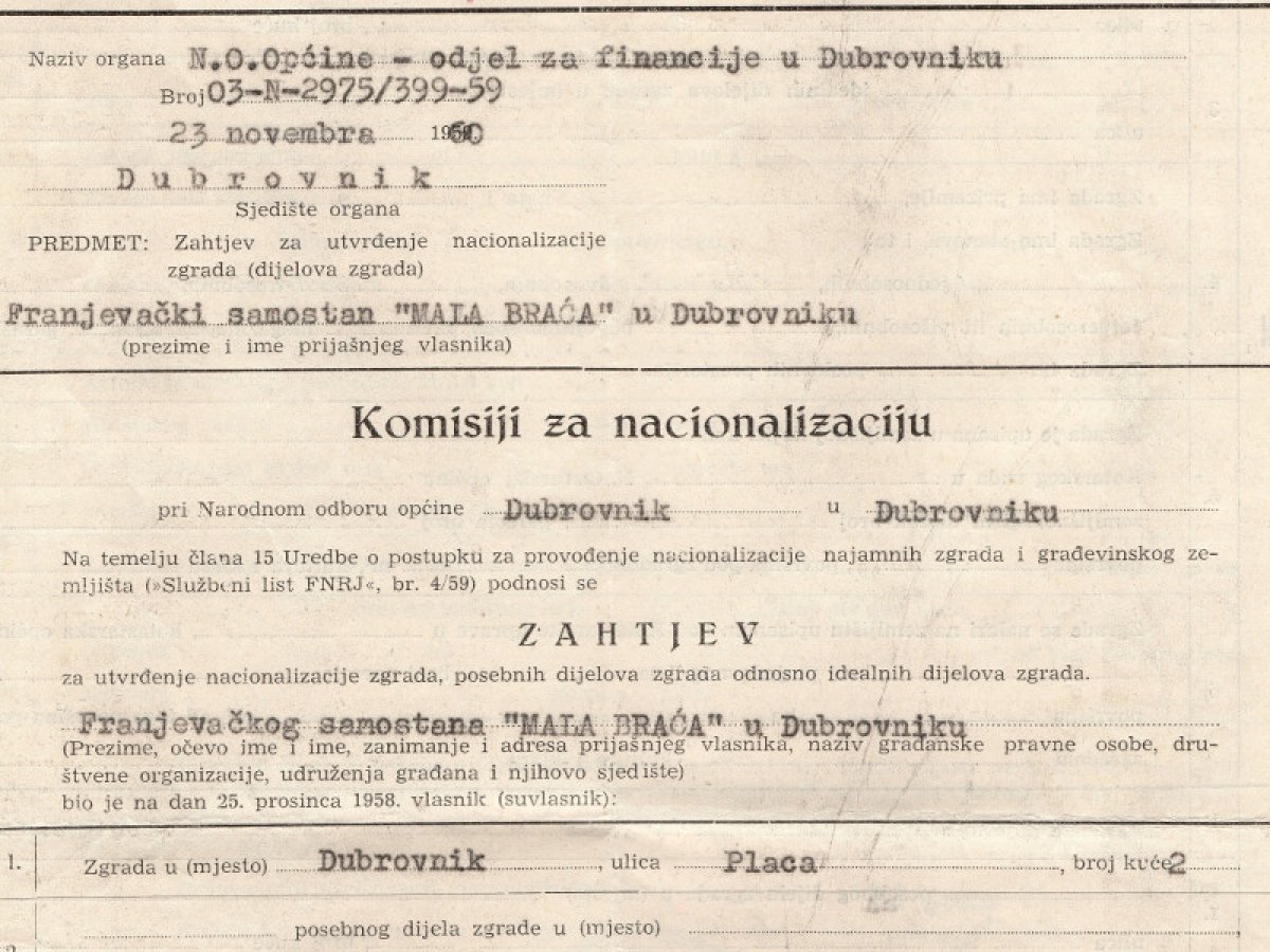 Uz 700. obljetnicu ljekarne Male braće: Pokušaj nacionalizacije ljekarne