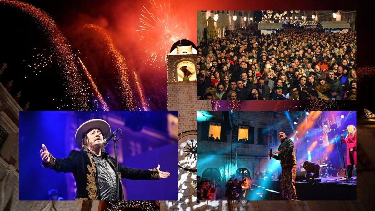 SRETNA NOVA 2025. GODINA / FOTOGALERIJA S DOČEKA NA STRADUNU UZ ZUCCHERA I TONYJA CETINSKOG