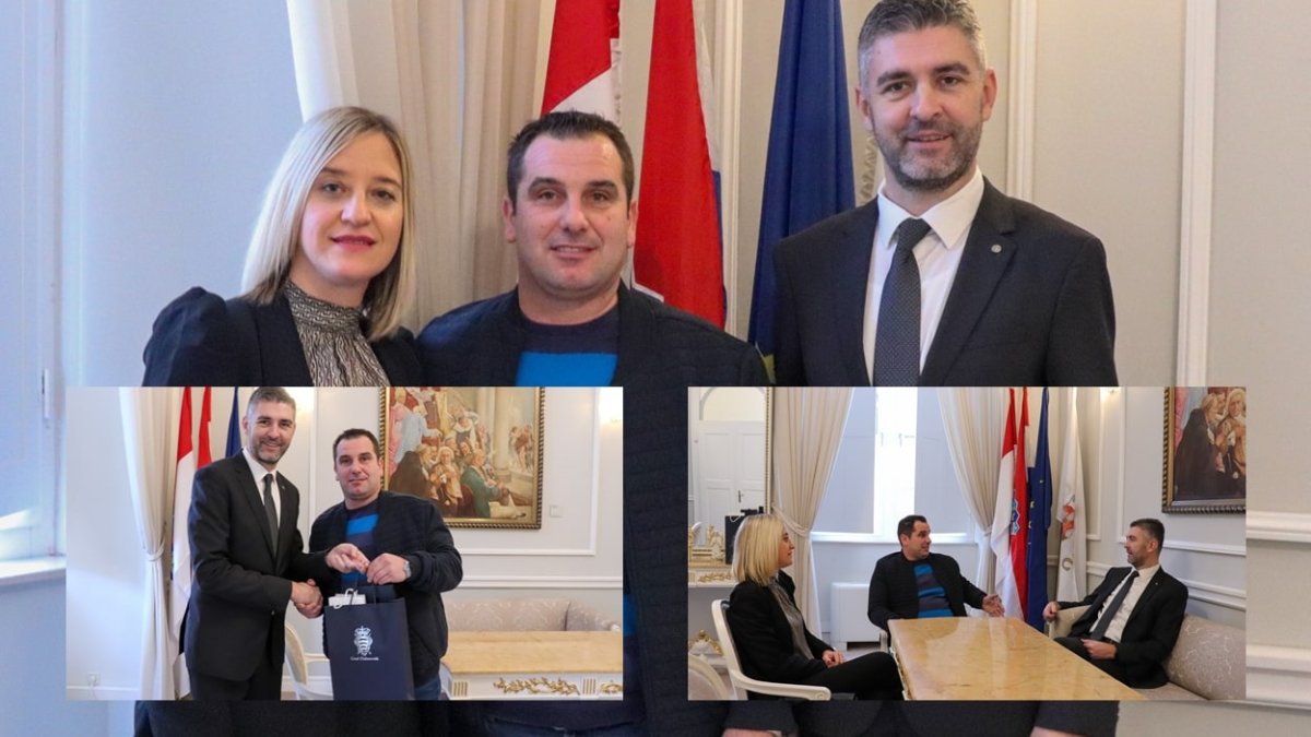 DENIS RAOS, DOBITNIK NAGRADE „ČOVJEK – KLJUČ USPJEHA”, NA PRIJEMU KOD GRADONAČELNIKA FRANKOVIĆA