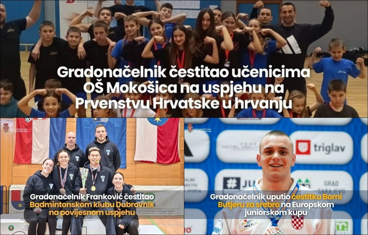 GRADONAČELNIK FRANKOVIĆ ČESTITAO SPORTAŠIMA