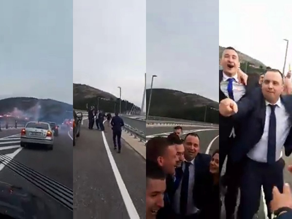 Prekršajne kazne za bakljadu na mostu na svadbi Pera Milkovića