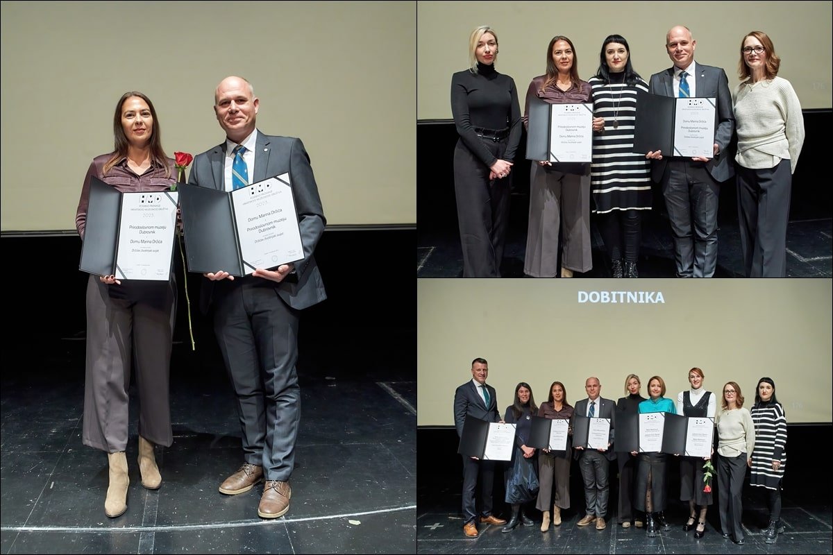 DOM MARINA DRŽIĆA I PRIRODOSLOVNI MUZEJ DUBROVNIK DOBITNICI POSEBNOG PRIZNANJA HRVATSKOG MUZEJSKOG DRUŠTVA ZA MEĐUMUZEJSKU SURADNJU