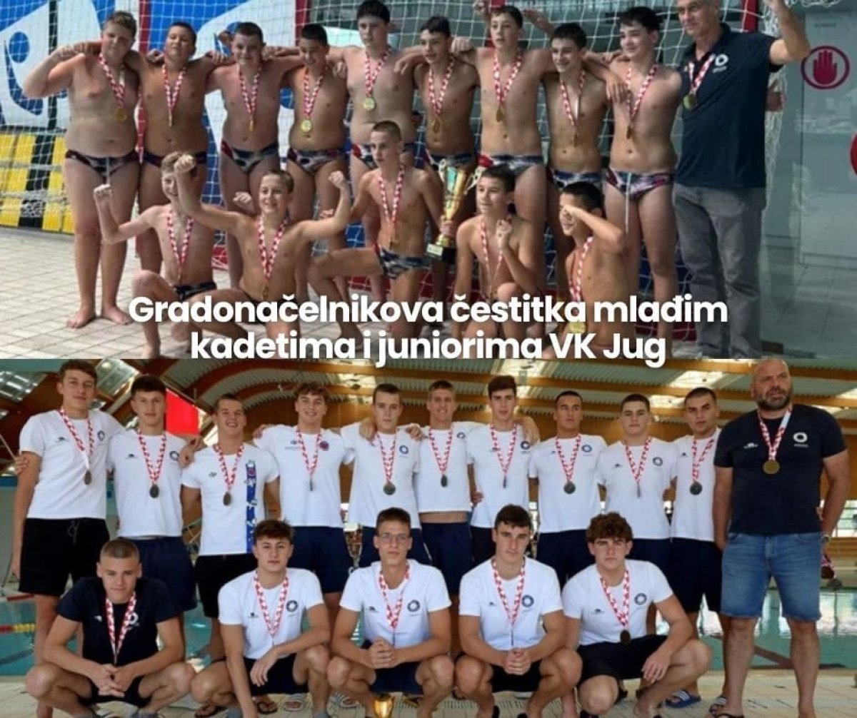 MLAĐI KADETI VK JUG OSVOJILI KUP, GRADONAČELNIK FRANKOVIĆ UPUTIO ČESTITKU