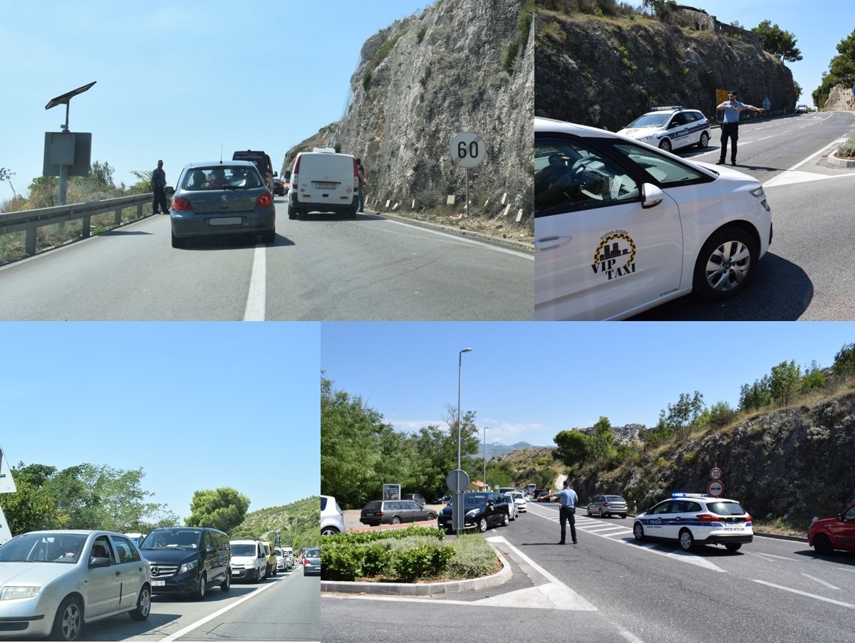 Kombi ostao nasred puta bez rote; policija promet iz pravca Župe usmjeravala prema Brgatu