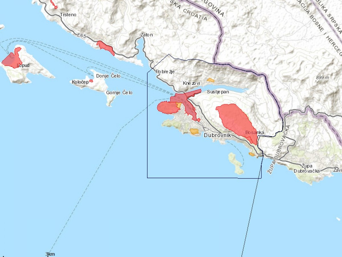 Grad Dubrovnik: Preglednik prostornih podataka Visios Basic