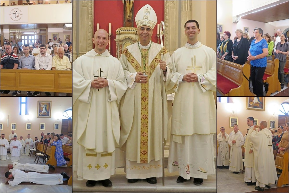 Foto / U CRKVI SV. KRIŽA ZA SVEĆENIKA ZAREĐEN FR. MISLAV PEČEK, A ZA ĐAKONA FR. KARLO LUKA KVESIĆ