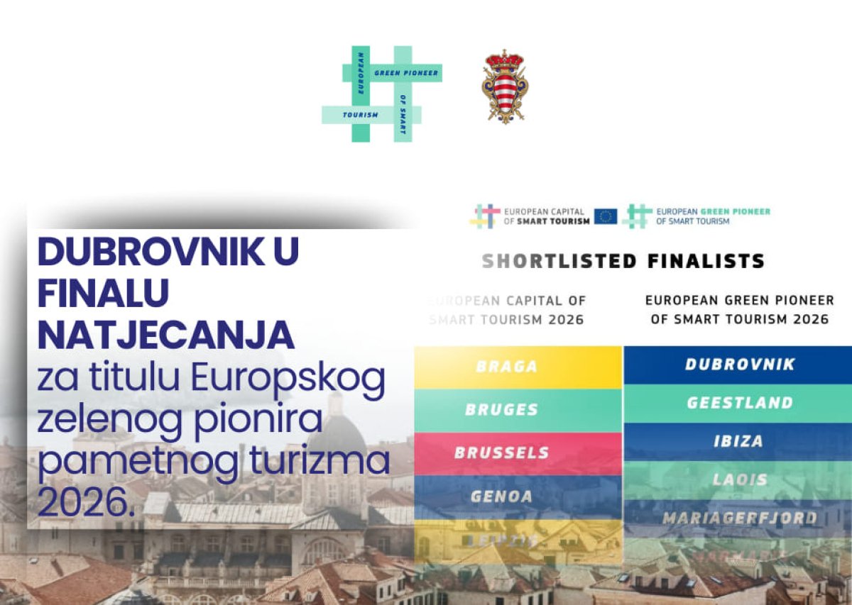 DUBROVNIK U FINALU NATJECANJA ZA TITULU EUROPSKOG ZELENOG PIONIRA PAMETNOG TURIZMA 2026.