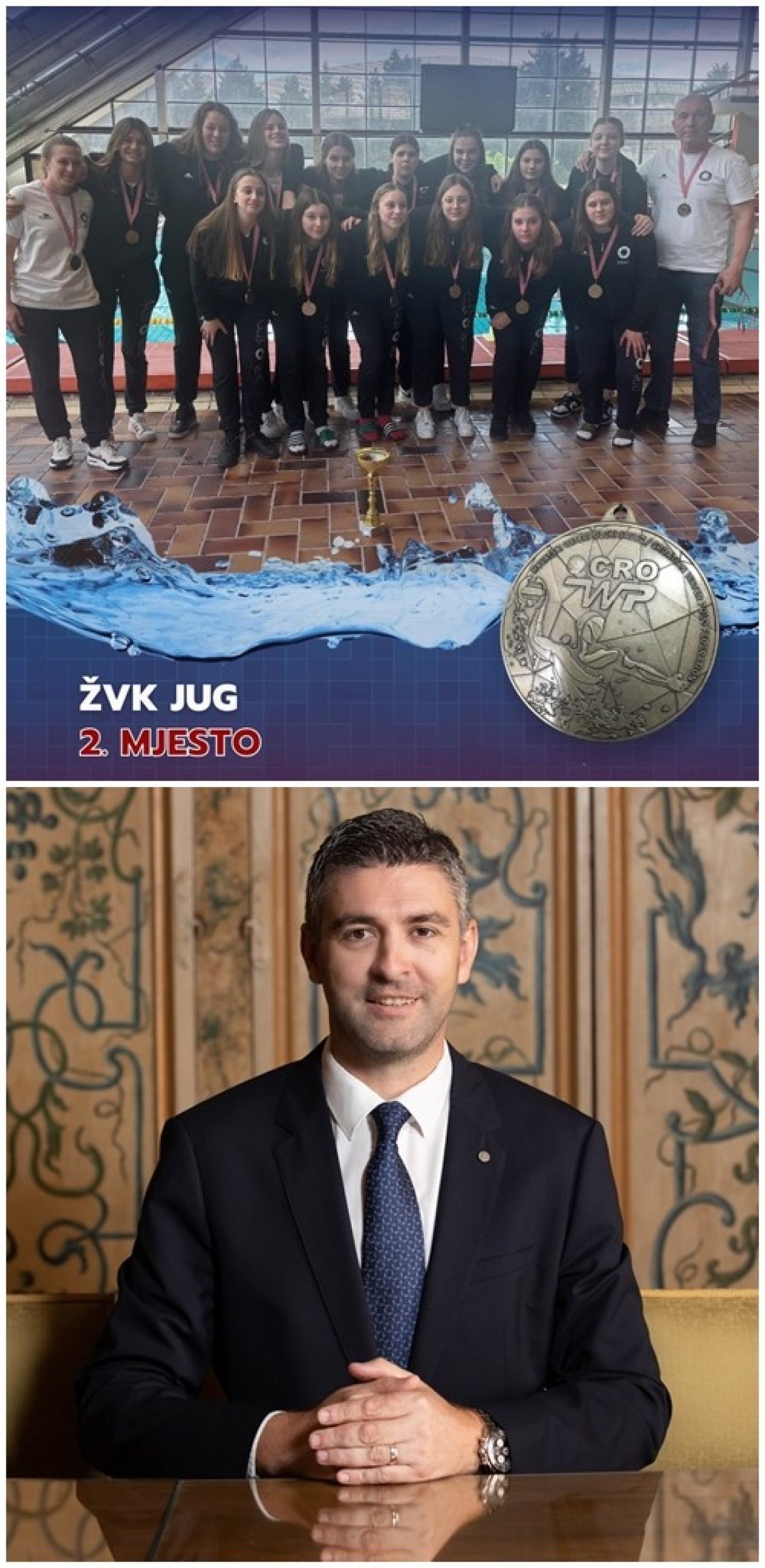 GRADONAČELNIK FRANKOVIĆ ČESTITAO ŽENSKOM VATERPOLO KLUBU JUG