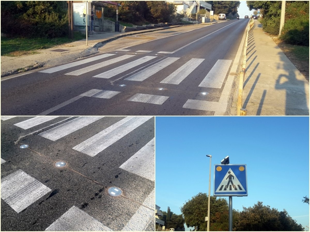 LED markeri na zebri u Ulici Iva Dulčića