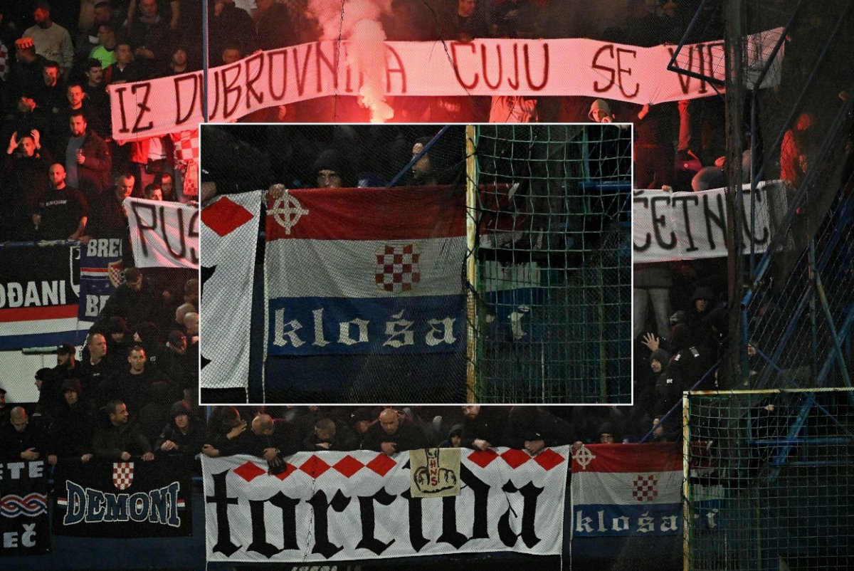 TZV. NAVIJAČI HRVATSKE U PODGORICI TOČNO SU ONO KAKVIM SU SE SAMI OPISALI NA TRANSPARENTU