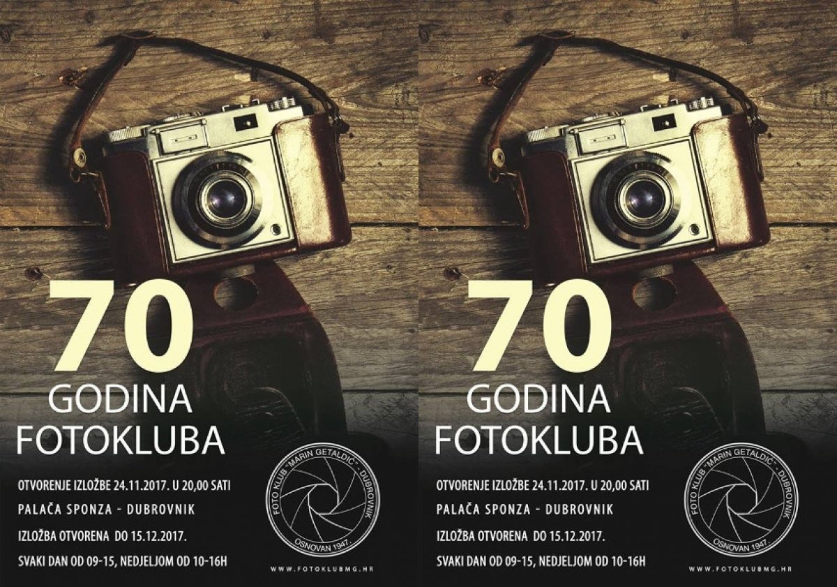 Izložba uz 70 godina Fotokluba Marin Getaldić