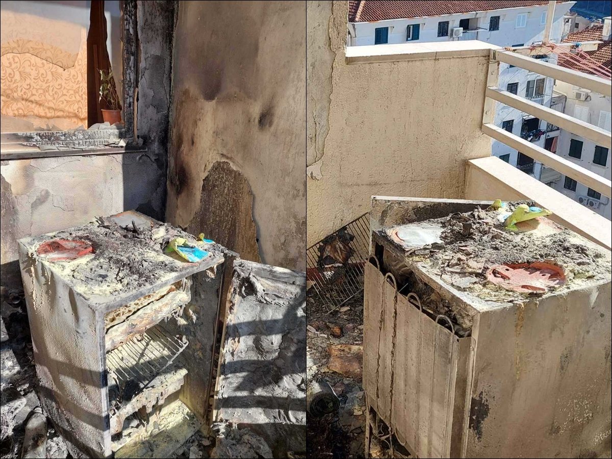 Planulo na balkonu u Mokošici, požar ugašen u kratkom roku