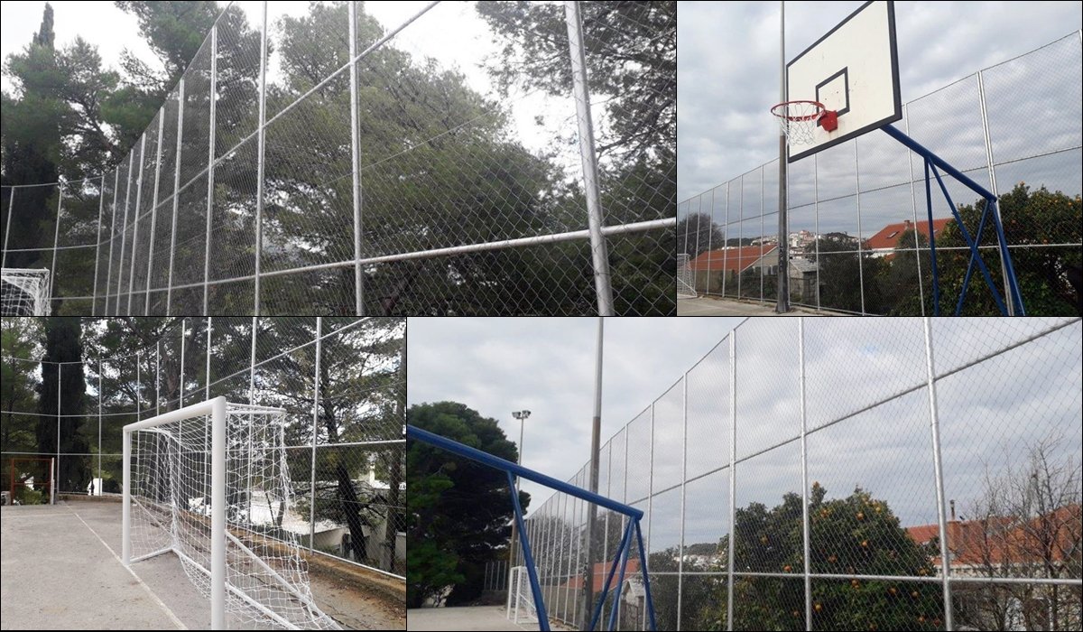 FOTO / Na sportskom terenu lapadske škole obnovljena ogradna konstrukcija