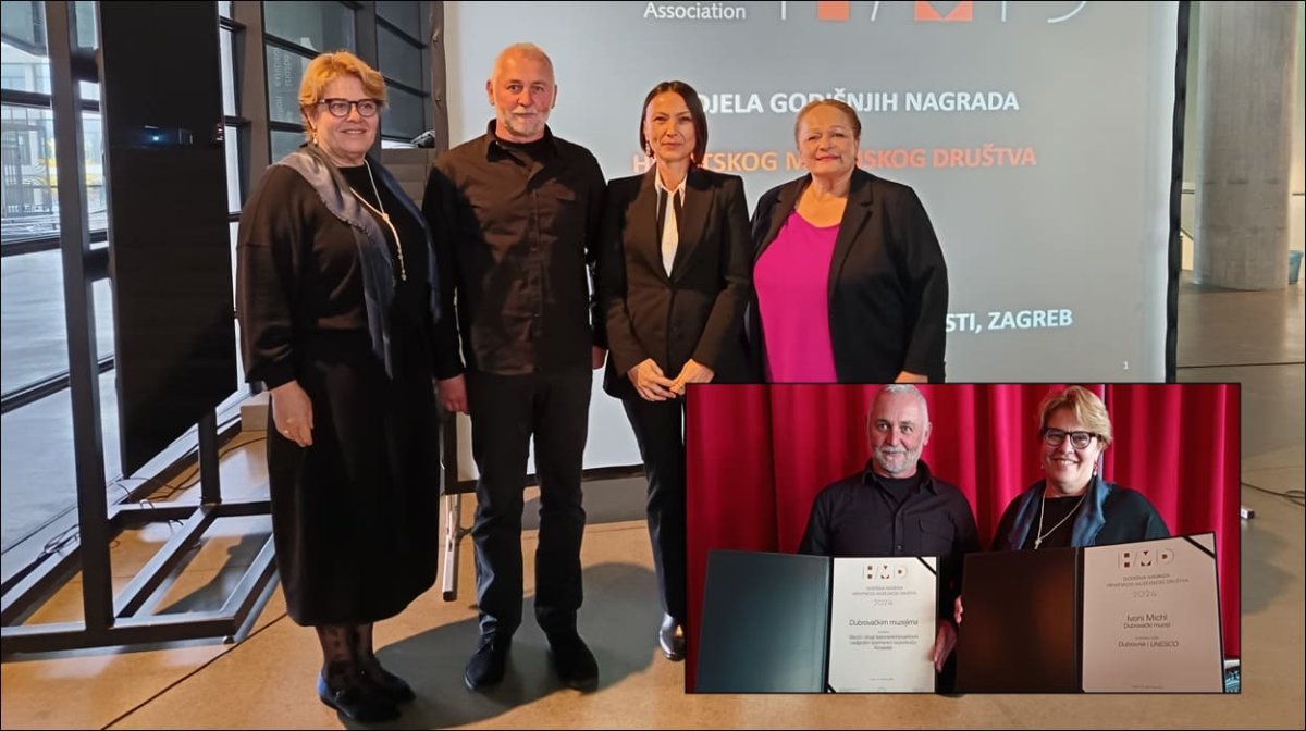 DUBROVAČKI MUZEJI DOBITNICI SU DVIJU GODIŠNJIH NAGRADA HRVATSKOG MUZEJSKOG DRUŠTVA ZA 2024.