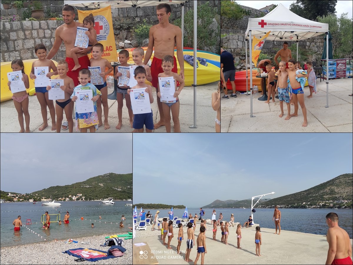 Crveni križ Dubrovnik podijelio diplome djeci polaznicima male škole plivanja