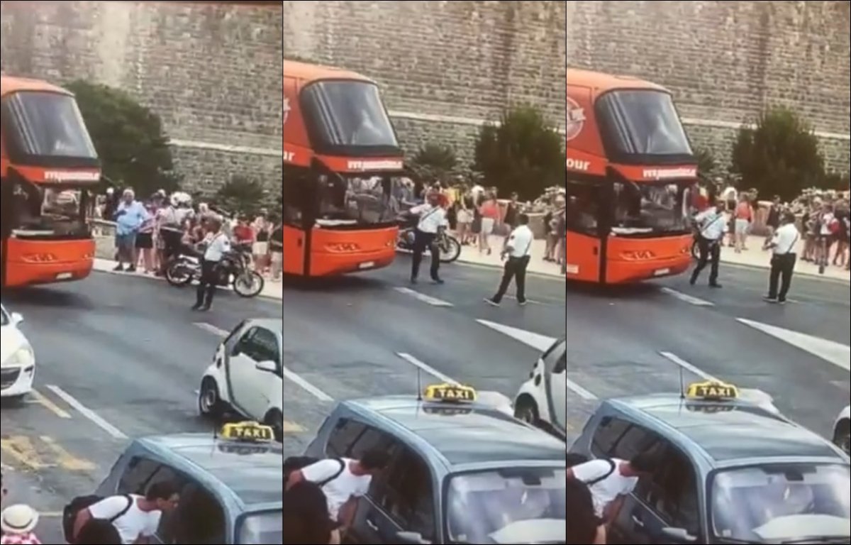 POLICIJA NIJE UTVRDILA DA JE VOZAČ AUTOBUSA NA PILAMA POKUŠAO PREGAZITI KOMUNALNOG REDARA
