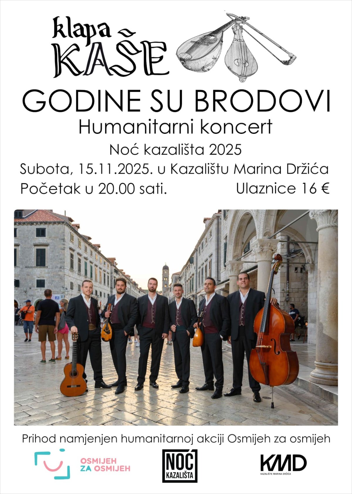 HUMANITARNI KONCERT KLAPE KAŠE „GODINE SU BRODOVI” ZA HRABRU DJEVOJČICU GABRIJELU