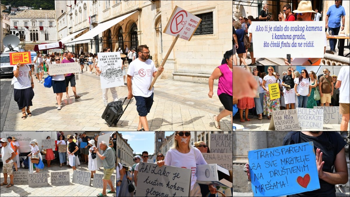 Foto / NA STRADUNU ODRŽAN PROSVJED GRADSKOG KOTARA GRAD
