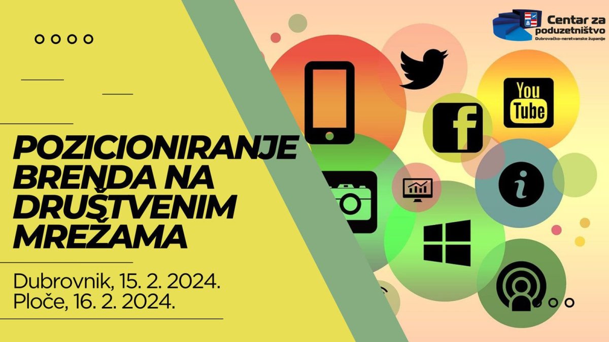 POZIV NA BESPLATNU RADIONICU O POZICIONIRANJU BRENDA NA DRUŠTVENIM MREŽAMA