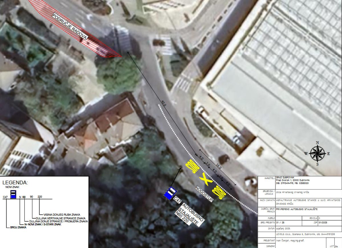 ZBOG RADOVA SE PRIVREMENO IZMJEŠTA AUTOBUSNA STANICA U UL. HRVATSKOG CRVENOG KRIŽA