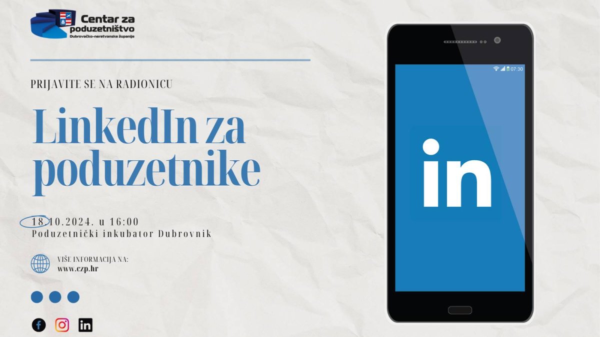 BESPLATNA RADIONICA LINKEDIN ZA PODUZETNIKE